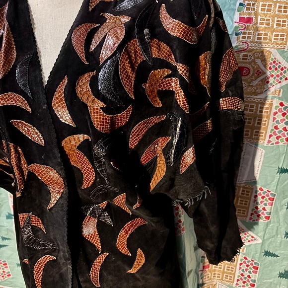 Suede and Leather Jacket VINTAGE - Picture 3 of 7